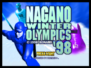 Nagano Winter Olympics '98 title screen for Nintendo 64